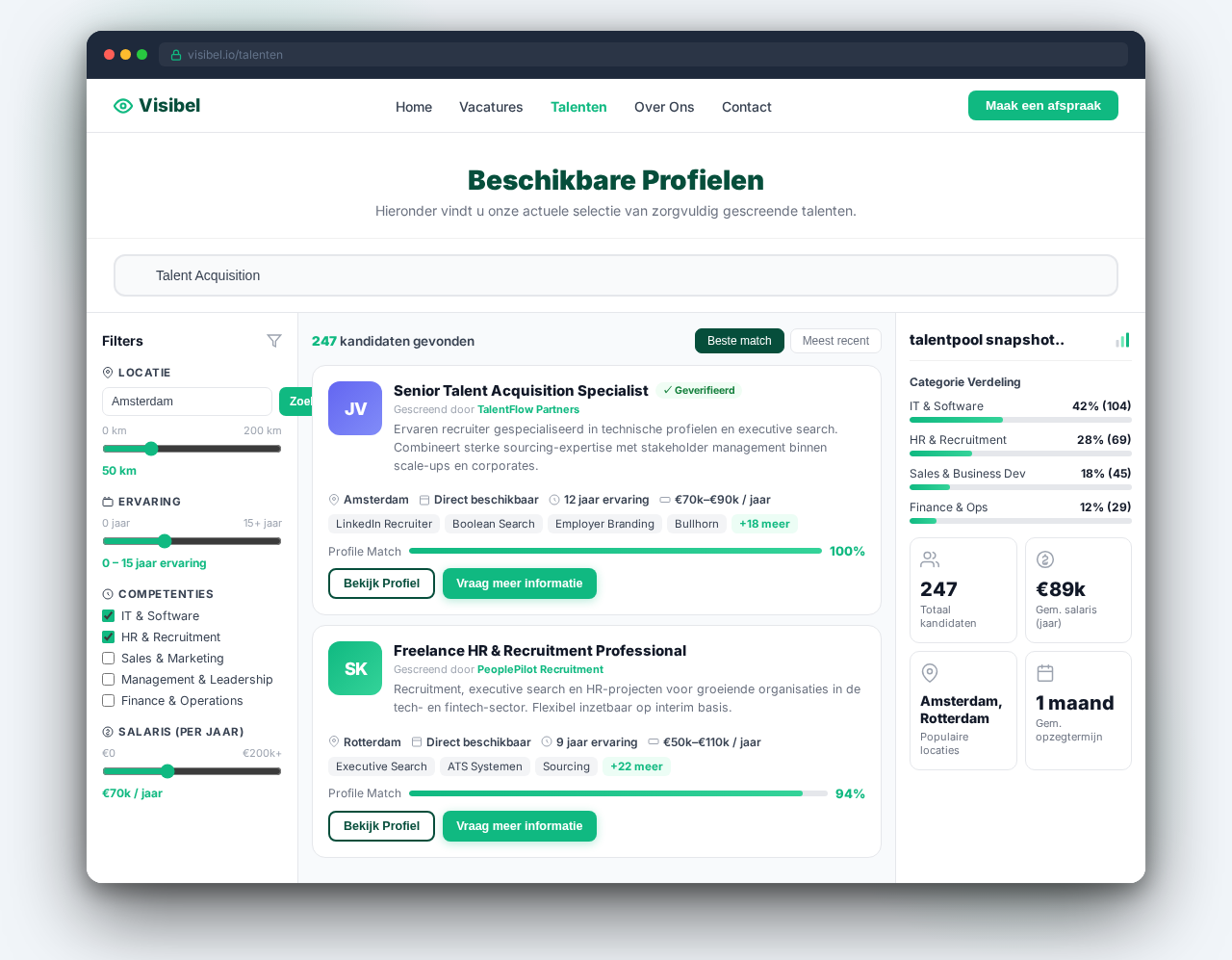 Jouw talentetalage, op jouw website.